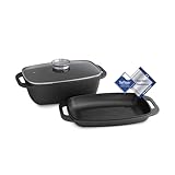 KITCHEN CREW Aluguss Bräter 5,8 Liter inkl. Grilldeckel mit...